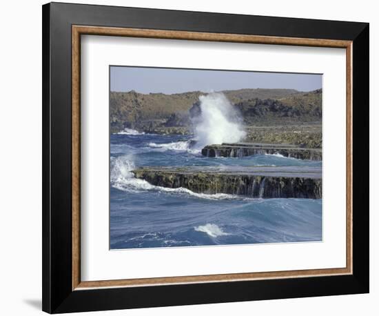 Coastline of Aruba, Caribbean-Robin Hill-Framed Photographic Print