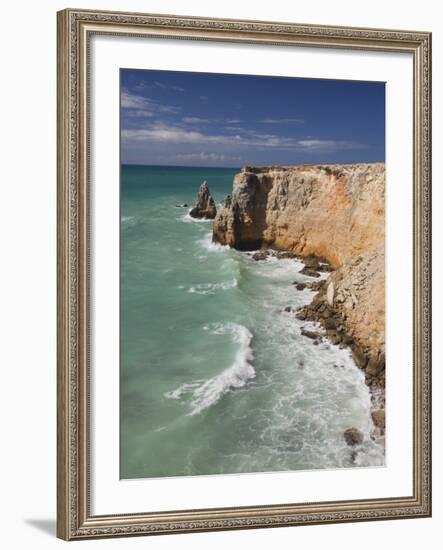 Coastline Seascape, Cabo Rojo, Puerto Rico-Walter Bibikow-Framed Photographic Print