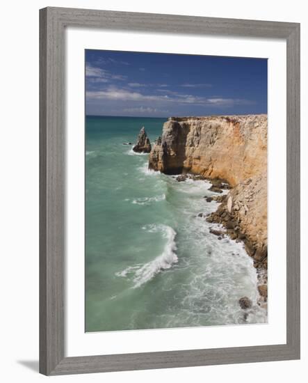 Coastline Seascape, Cabo Rojo, Puerto Rico-Walter Bibikow-Framed Photographic Print