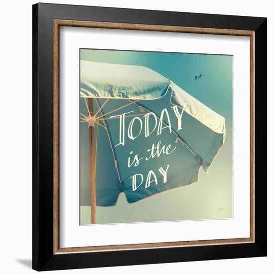 Coastline Umbrella-Sue Schlabach-Framed Art Print