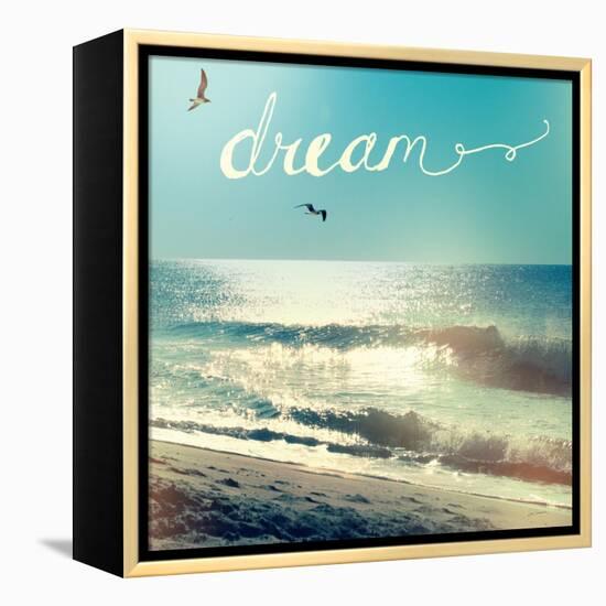 Coastline Waves-Sue Schlabach-Framed Stretched Canvas