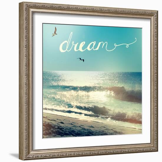 Coastline Waves-Sue Schlabach-Framed Premium Giclee Print