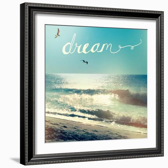 Coastline Waves-Sue Schlabach-Framed Premium Giclee Print