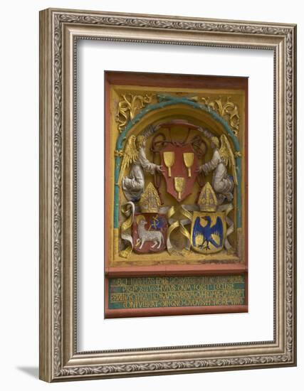 Coat of Arms at the Domherrenhof in Mei§en-Uwe Steffens-Framed Photographic Print