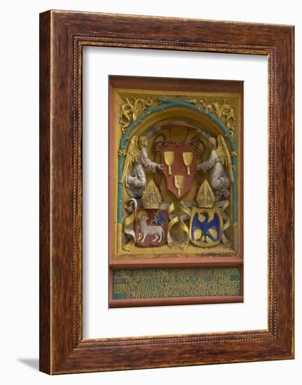 Coat of Arms at the Domherrenhof in Mei§en-Uwe Steffens-Framed Photographic Print