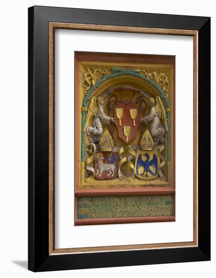 Coat of Arms at the Domherrenhof in Mei§en-Uwe Steffens-Framed Photographic Print