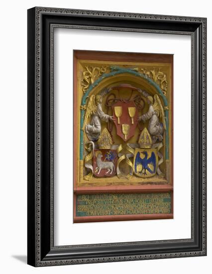 Coat of Arms at the Domherrenhof in Mei§en-Uwe Steffens-Framed Photographic Print