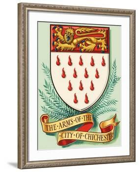 Coat of Arms For the City of Chichester-Dan Escott-Framed Giclee Print