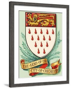 Coat of Arms For the City of Chichester-Dan Escott-Framed Giclee Print
