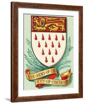 Coat of Arms For the City of Chichester-Dan Escott-Framed Giclee Print
