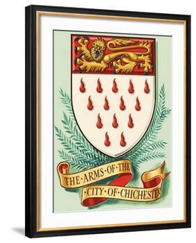 Coat of Arms For the City of Chichester-Dan Escott-Framed Giclee Print