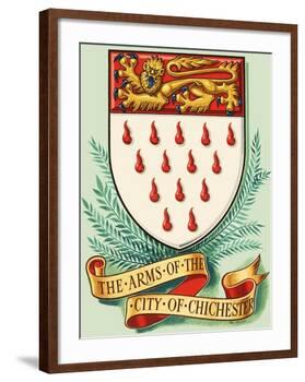 Coat of Arms For the City of Chichester-Dan Escott-Framed Giclee Print