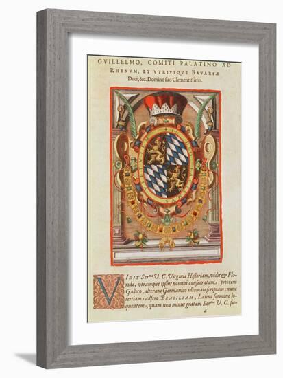 Coat of Arms, from 'Americae Tertia Pars..', 1592-Theodore de Bry-Framed Giclee Print