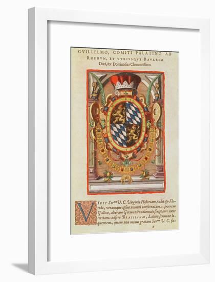 Coat of Arms, from 'Americae Tertia Pars..', 1592-Theodore de Bry-Framed Giclee Print