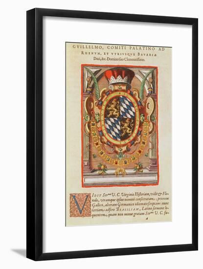 Coat of Arms, from 'Americae Tertia Pars..', 1592-Theodore de Bry-Framed Giclee Print