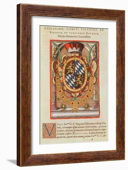 Coat of Arms, from 'Americae Tertia Pars..', 1592-Theodore de Bry-Framed Giclee Print