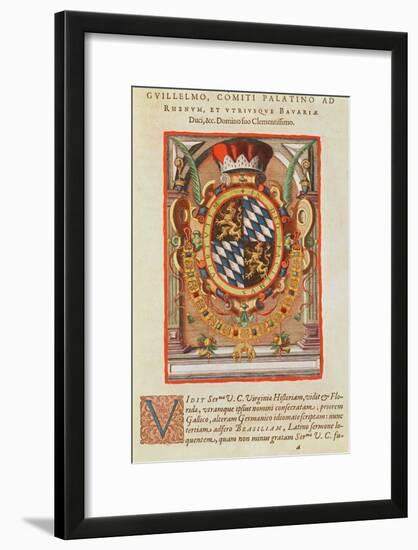 Coat of Arms, from 'Americae Tertia Pars..', 1592-Theodore de Bry-Framed Giclee Print