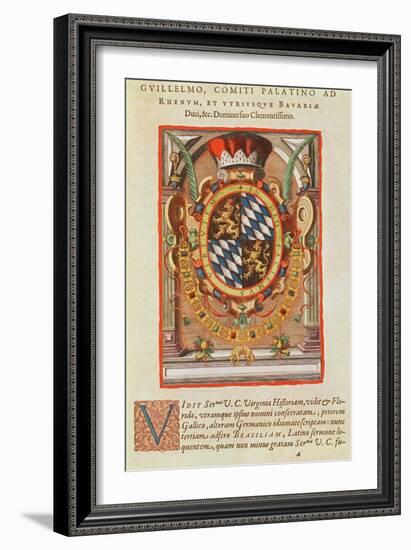 Coat of Arms, from 'Americae Tertia Pars..', 1592-Theodore de Bry-Framed Giclee Print