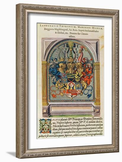 Coat of Arms, from 'Brevis Narratio..'-Jacques Le Moyne-Framed Giclee Print