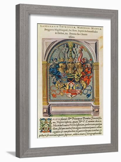 Coat of Arms, from 'Brevis Narratio..'-Jacques Le Moyne-Framed Giclee Print