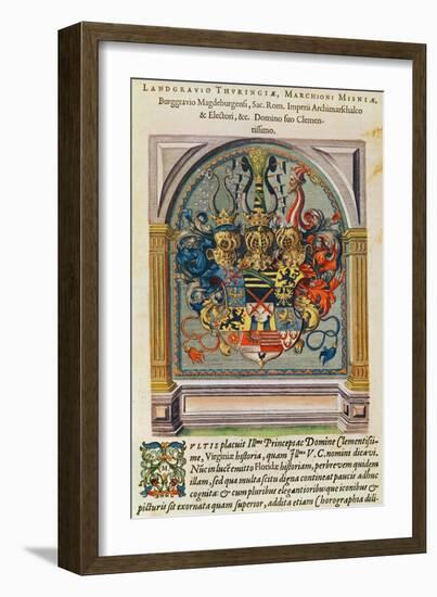 Coat of Arms, from 'Brevis Narratio..'-Jacques Le Moyne-Framed Giclee Print