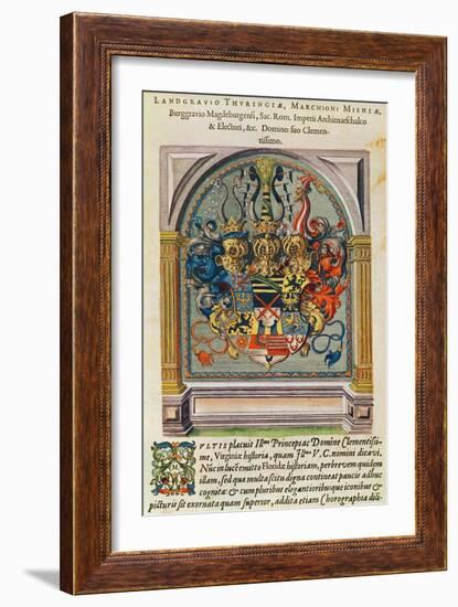 Coat of Arms, from 'Brevis Narratio..'-Jacques Le Moyne-Framed Giclee Print