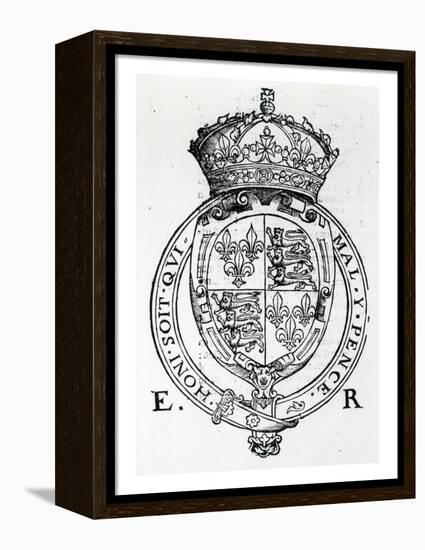 Coat of Arms of Queen Elizabeth I-English School-Framed Premier Image Canvas