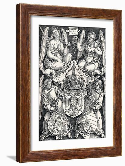 Coat of Arms of the City of Nuremberg, 1521-Albrecht Dürer-Framed Giclee Print