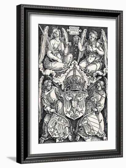 Coat of Arms of the City of Nuremberg, 1521-Albrecht Dürer-Framed Giclee Print