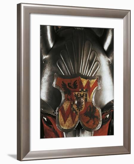 Coat of Arms on Front Horse Head Armor, Detail from Horse and Knight Armor, 1535-null-Framed Giclee Print