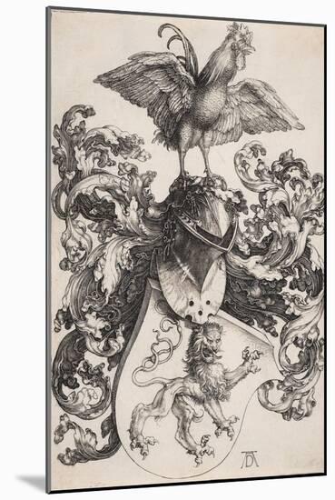 Coat of Arms with a Lion and a Cock-Albrecht Dürer-Mounted Giclee Print