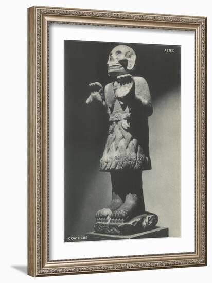 Coatlicue Statue, Aztec Goddess-null-Framed Art Print