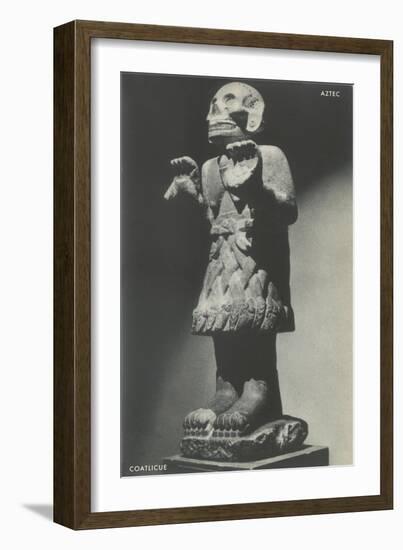 Coatlicue Statue, Aztec Goddess-null-Framed Art Print