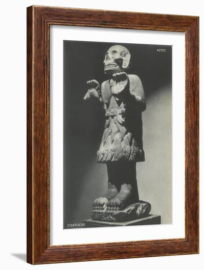 Coatlicue Statue, Aztec Goddess-null-Framed Art Print