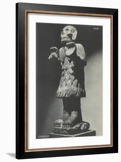 Coatlicue Statue, Aztec Goddess-null-Framed Art Print