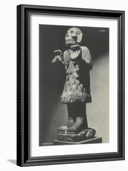 Coatlicue Statue, Aztec Goddess-null-Framed Art Print