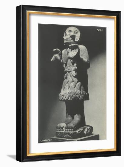 Coatlicue Statue, Aztec Goddess-null-Framed Art Print