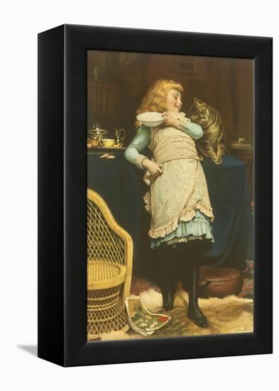 Coaxing Is Better Than Teasing-Charles Burton Barber-Framed Premier Image Canvas