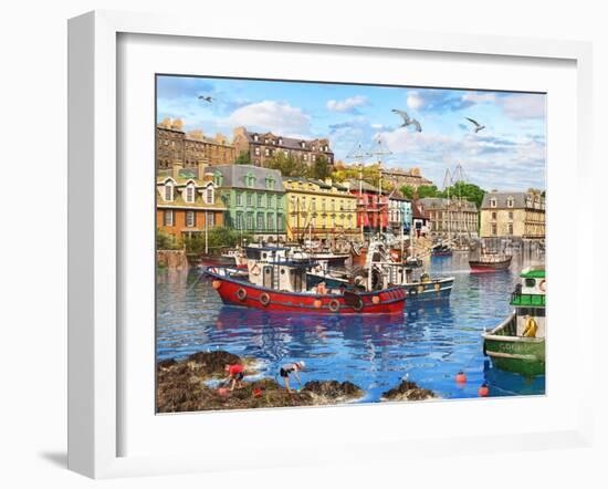 Cob Harbour-Dominic Davison-Framed Art Print