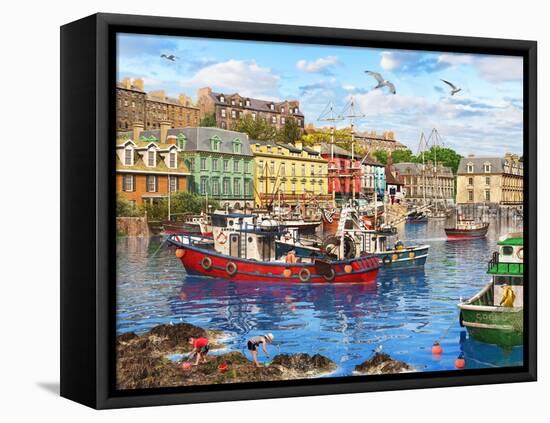Cob Harbour-Dominic Davison-Framed Stretched Canvas