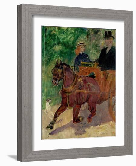 Cob Harnessed to a Cart, 1900-Henri de Toulouse-Lautrec-Framed Giclee Print