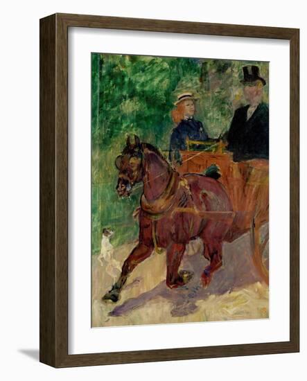 Cob Harnessed to a Cart, 1900-Henri de Toulouse-Lautrec-Framed Giclee Print