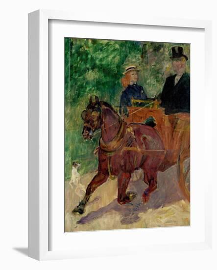 Cob Harnessed to a Cart, 1900-Henri de Toulouse-Lautrec-Framed Giclee Print