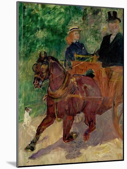 Cob Harnessed to a Cart, 1900-Henri de Toulouse-Lautrec-Mounted Giclee Print