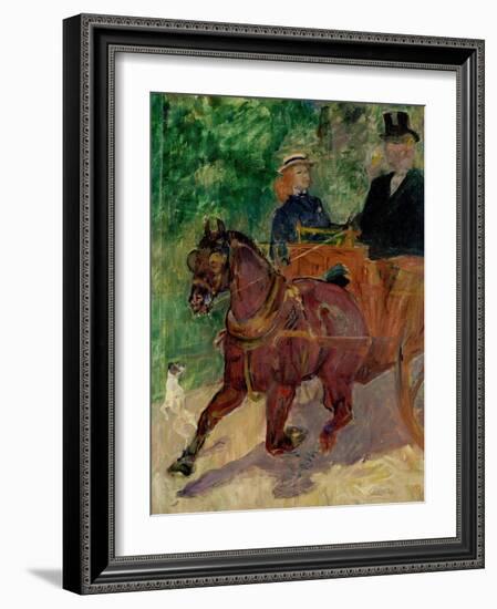 Cob Harnessed to a Cart, 1900-Henri de Toulouse-Lautrec-Framed Giclee Print