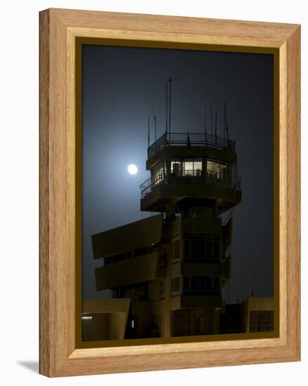 Cob Speicher Control Tower under a Full Moon-null-Framed Premier Image Canvas