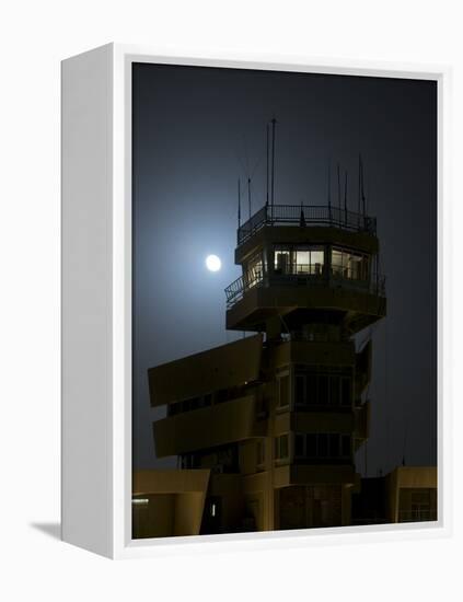 Cob Speicher Control Tower under a Full Moon-null-Framed Premier Image Canvas