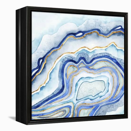 Cobalt Agate II-Grace Popp-Framed Stretched Canvas