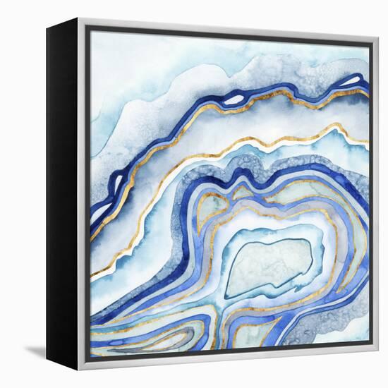 Cobalt Agate II-Grace Popp-Framed Stretched Canvas