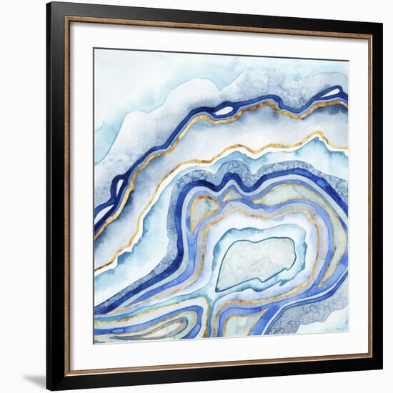 Cobalt Agate II-Grace Popp-Framed Giclee Print